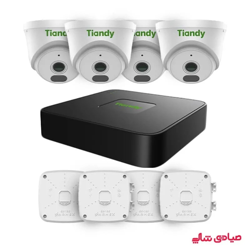 پک ۴ دوربین مداربسته تیاندی ۲ مگاپیکسل با دستگاه R3105