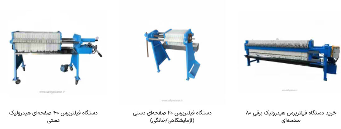 انواع فیلترپرس