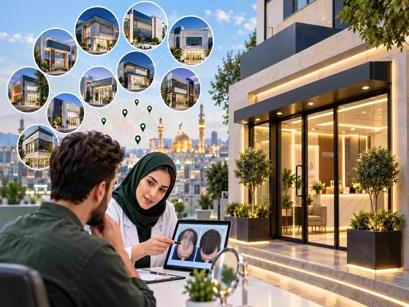 10 تا از برترین کلینیک‌های کاشت مو در مشهد